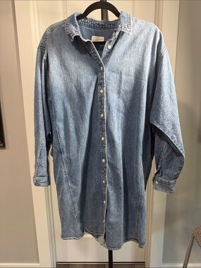 Universal Thread Light Blue Denim High-Low Dress